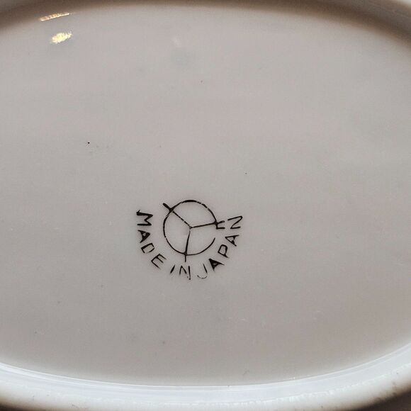 Japanese Porcelain Leaf Dish Plate Corn Cherries Gold Trim Vintage Hand Painted - Picture 5 of 9